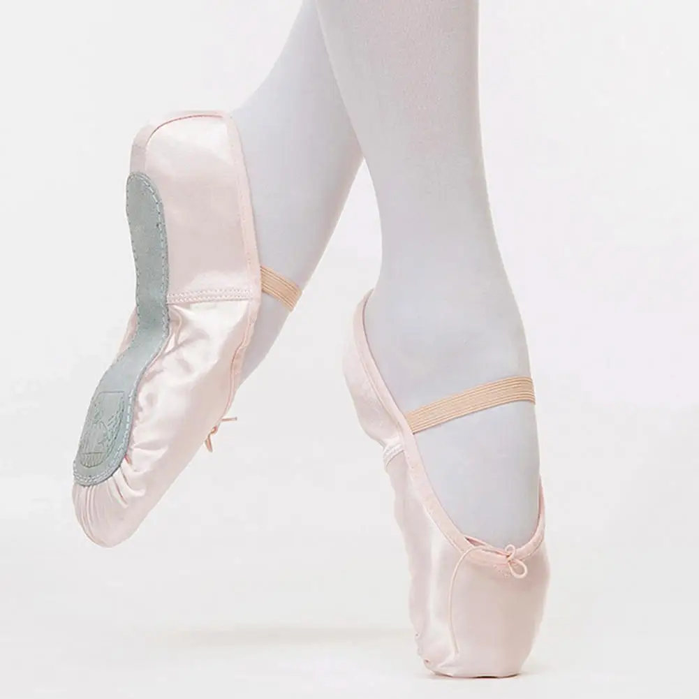 Ballet Pointe Slippers Anti-slip Soft Cowhide Ribbon Professional Ballet Dance Shoes With Ribbons for Girls Ladies Dance Shoes