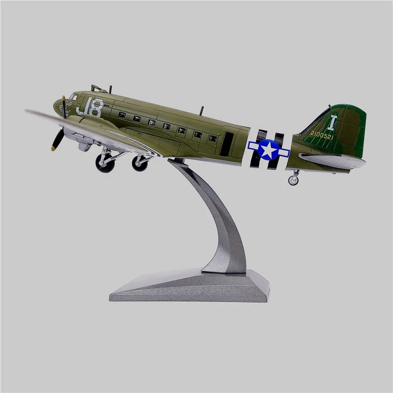 

1/100 Scale WWII C47 C-47 Transport Aircraft Airfreighter Conveyor Plane Military Airplane Model Toy Collection Souvenir Gift