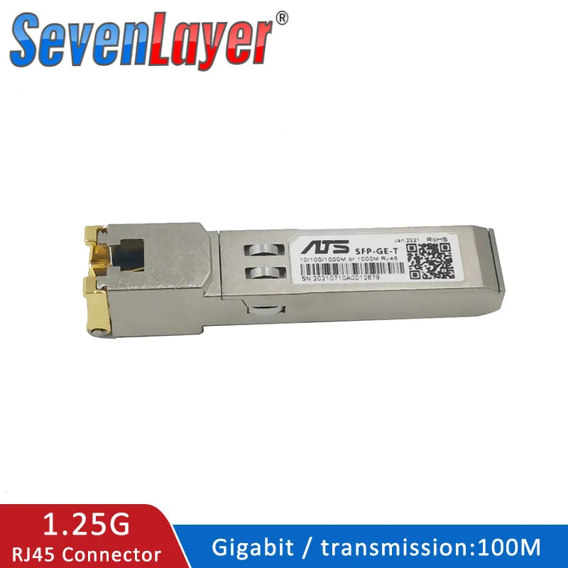 SFP Module RJ45 10/100/1000 Connector SFP Copper RJ45 SFP port Compatible with Cisco/Mikrotik Gigabit Ethernet Switch