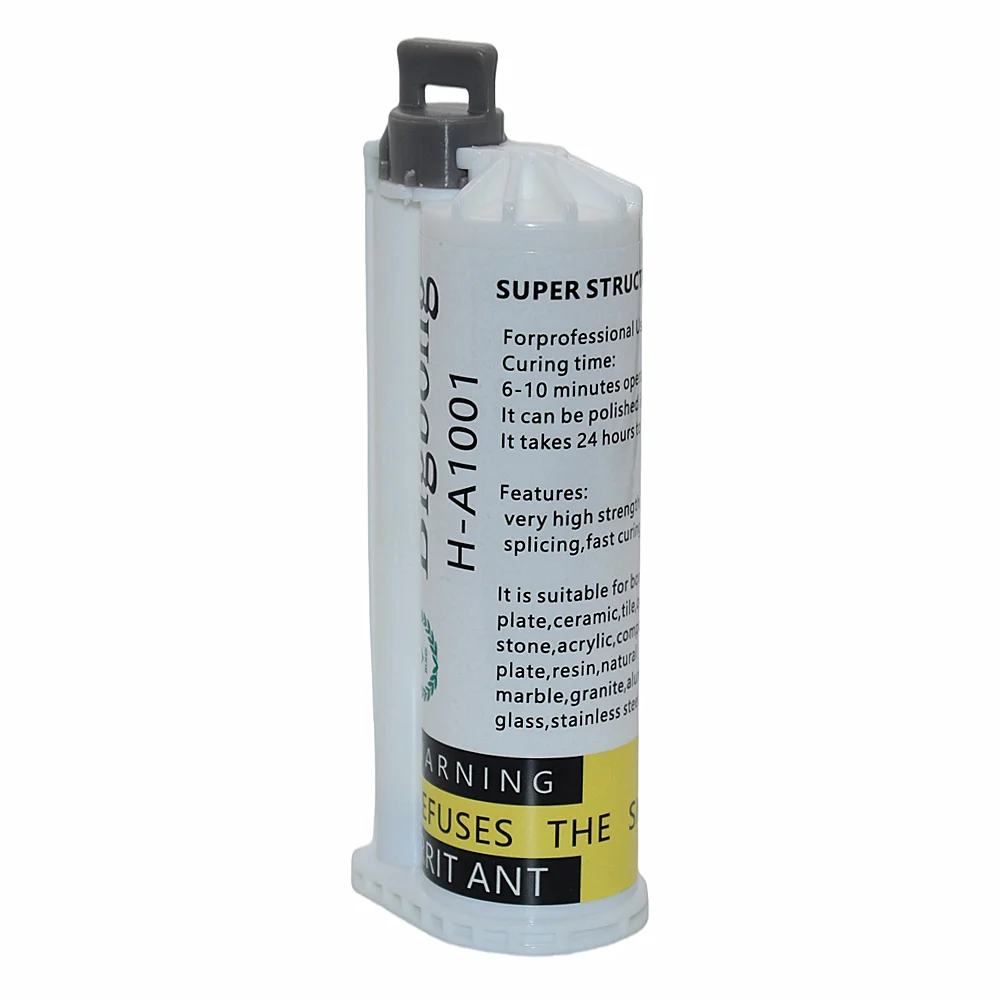 Fehér Bezár vkit 10:1 Szerkezeti adhesiva 50ml two-component AB Bezár vkit Erős adhesiva számára 50ml AB Bezár vkit Fegyver Áruelosztó 10:1 caulking fegyvert