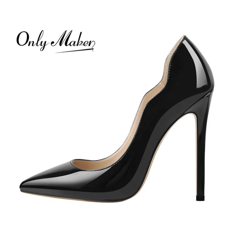 Onlymaker feminino dedo do pé apontado 12cm deslizamento em saltos finos sexy salto stiletto gradiente colorido vestido de casamento festa moda bombas