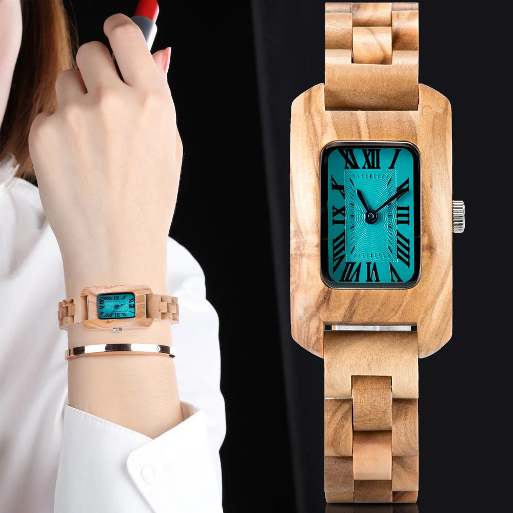 BOBOBIRD Wooden Watch Ladies Quartz Wrist watches Luxury Brand Female Clocks montre bois femme in Wood Box Customized