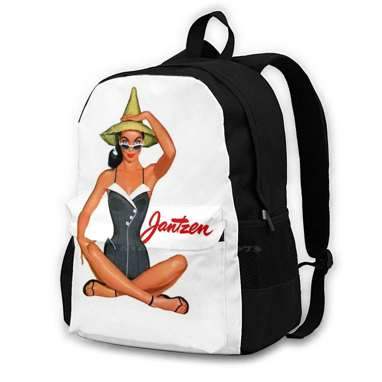 

Vintage Swimwear 1 Large Capacity School Backpack Laptop Travel Bags Retro Vintage Swimwear 50s