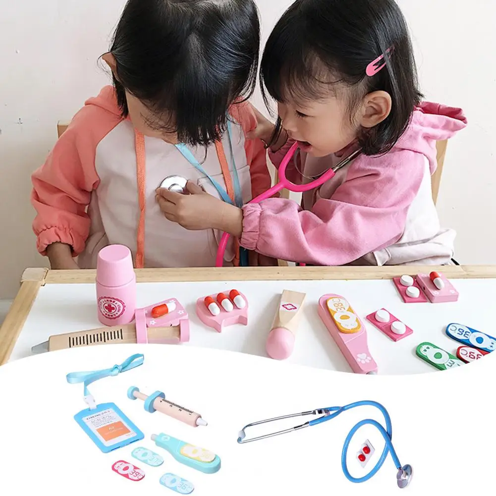 子供用ミニチュアおもちゃキット,ソフトカラー,5ピース/セット,医師用プレミアムテクスチャ,子供用おもちゃ,家庭用リッチアクセサリー