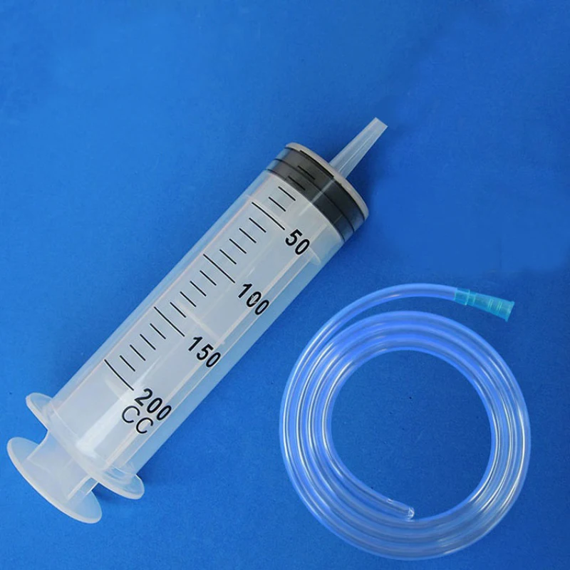 50/60/100/150/200/300/500ML Large Capacity Syringe Reusable Pump Measuring With 1cm Silicone Plastic Tube Hose