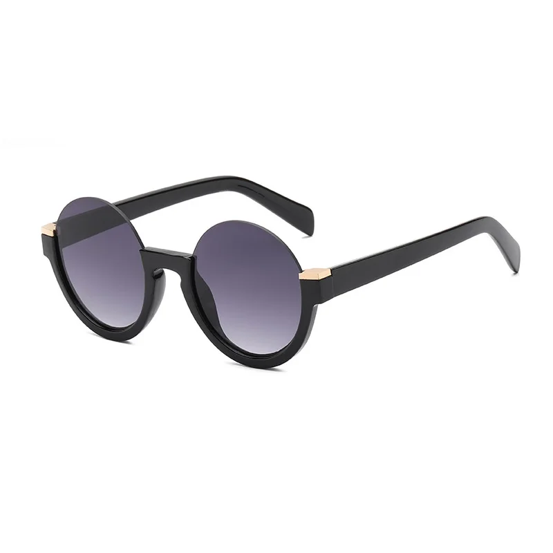 Retro Half Frame Round Gradient Sunglasses Fashion Glasses Frames