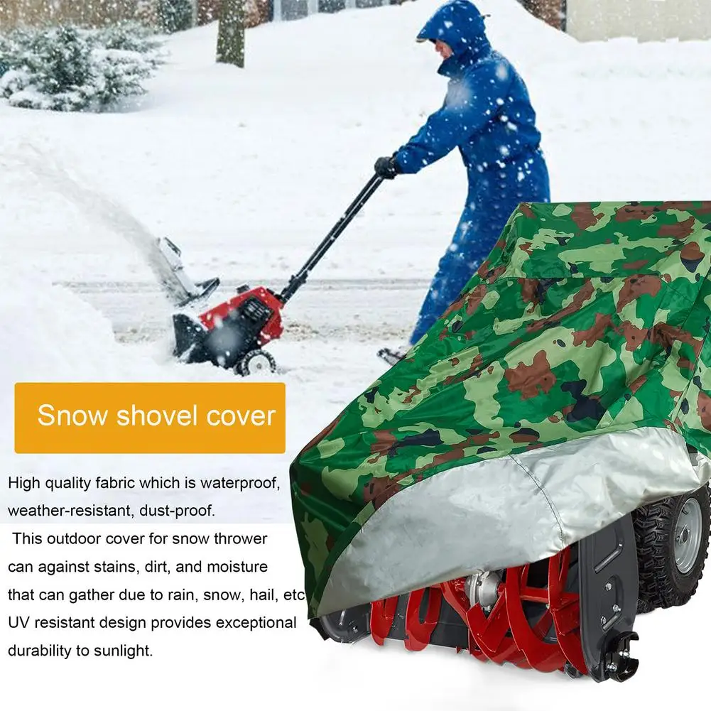 210D Oxford Fabric Snow Blower Cover Heavy Duty Waterproof Snowplow Covers Weather And Fade Resistant Outdoor Snow Thrower Cov