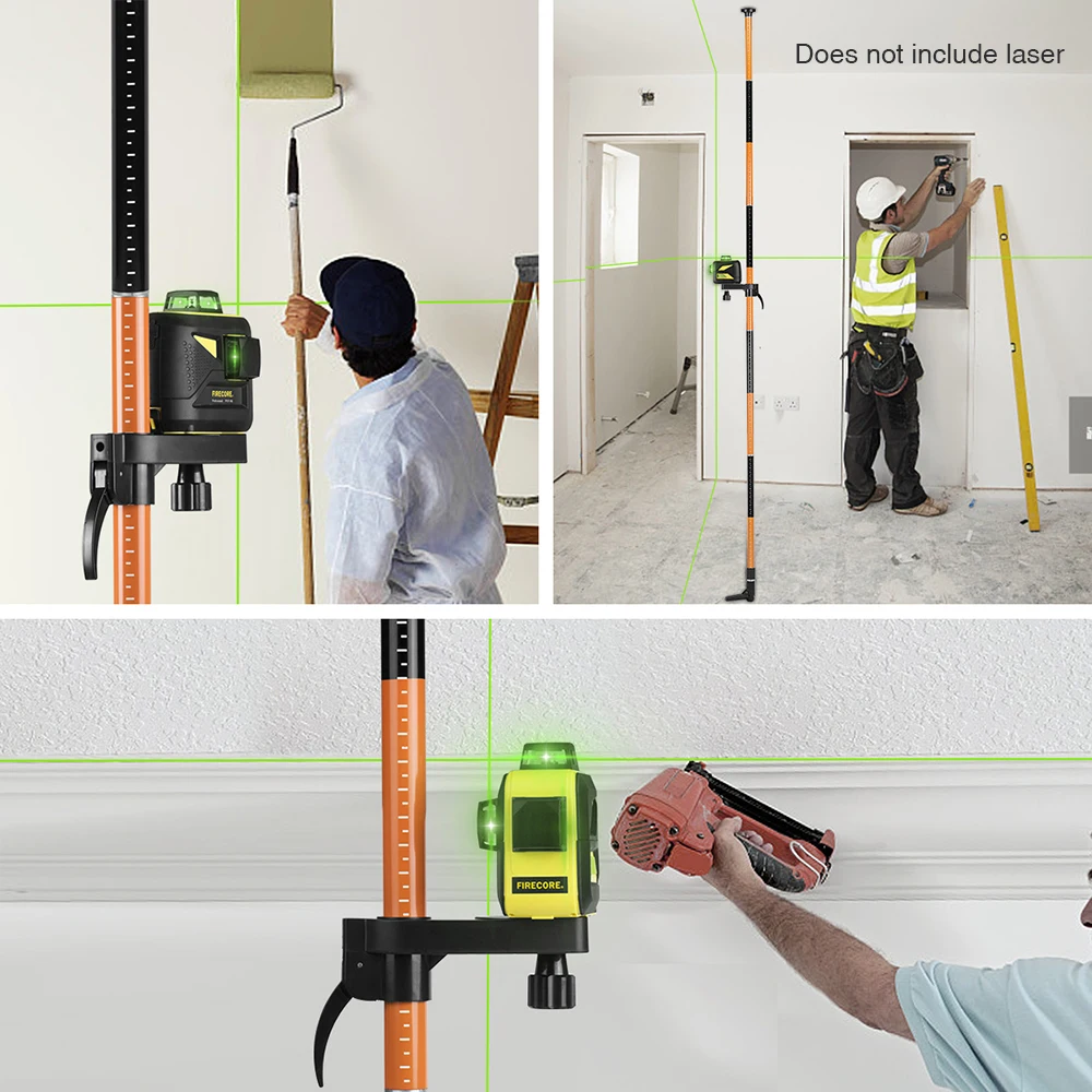 FIRECORE 3.36M Laser Level Extend Bracket  Telescopic Rod 5/8 and 1/4 Interface Elongation Support Stand(FLP370A)
