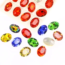 AB Oval Stones Crystals K9 Glass Pedreria Rhinestone Applicator Strass Diamond For Clothes DIY Crafts Art Nail Shoes Bag 3002