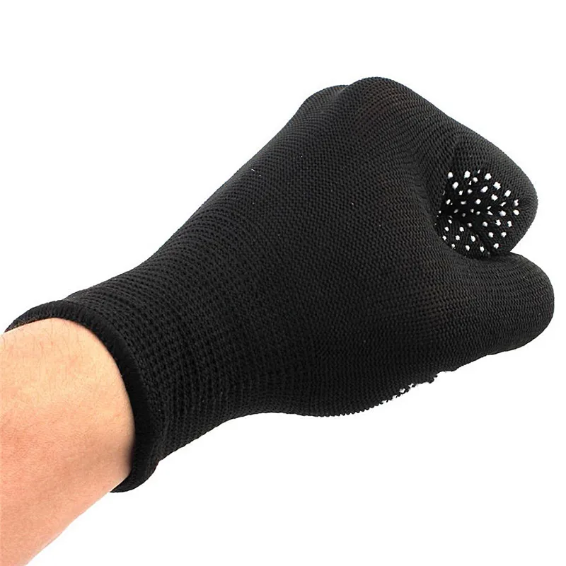 มืออาชีพ1คู่ถุงมือทนความร้อนสำหรับ Curling Straight Flat Iron สีดำถุงมือความร้อนสำหรับ Curling Iron Hair Straightener