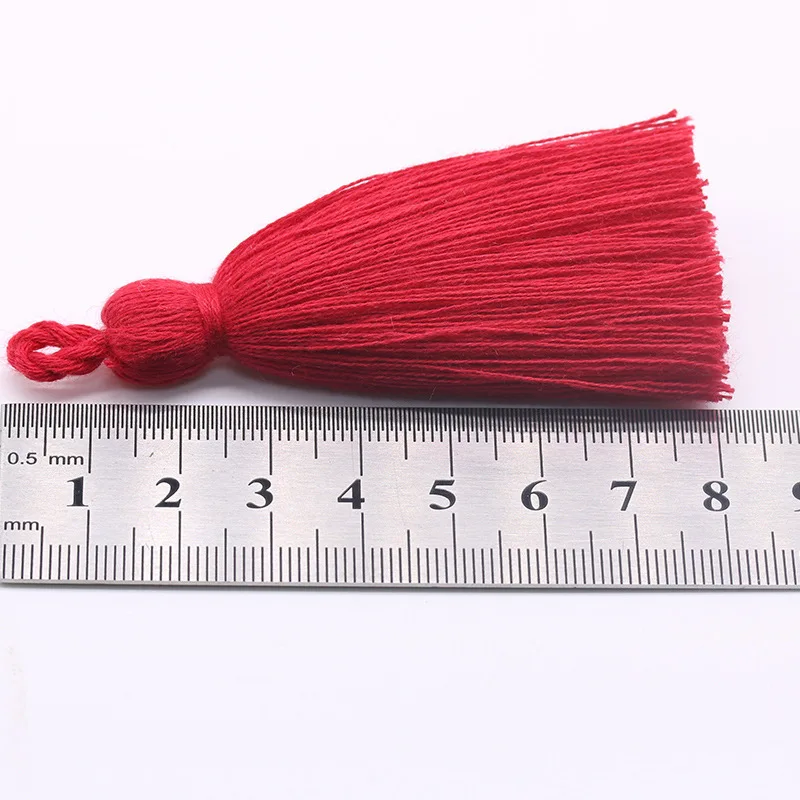 8cm 100% Cotton Tassel Fringe Vintage Hanging Tassel Garments Decoration DIY Earring Accessory Fringe Trim Pendant 10pcs/lot