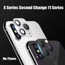 Fake Camera Lens For iPhone XS X Max Seconds Change Camera to 11 Pro Max Metal Back Screen Modified Cover Protector Film Sticker