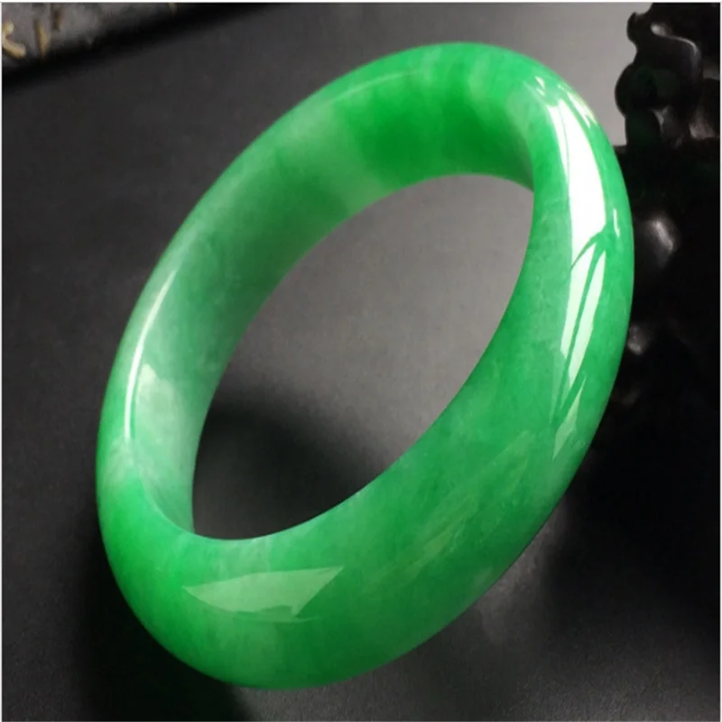 Imagem -02 - Venda Quente Natural Mão-carve Zhengyang Verde Completo Jade Baranglet 5462 mm Pulseira Moda Masculina Presentes da Sorte Amuleto