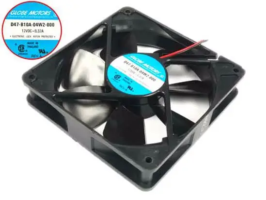 

Globe Motors D47-B10A-04W2-000 DC 12V 0.32A 120x120x25mm 2-Wire Server Cooling Fan