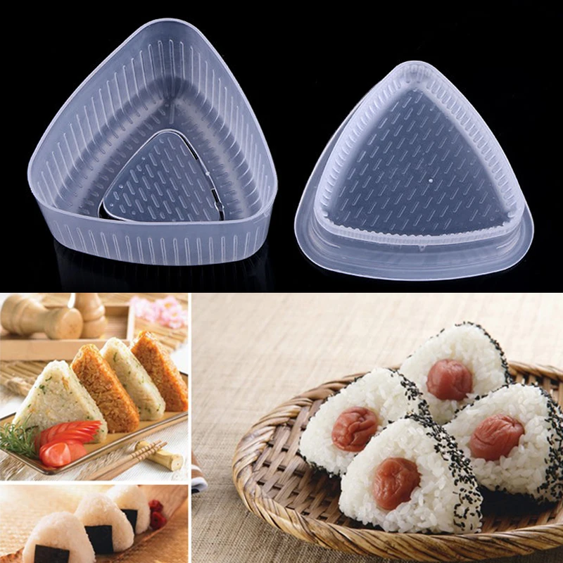 2 Set Triangle Sushi Mold Onigiri Rice Ball Bento Sushi Make Mold DIY Tools Utility Kitchen Accessories