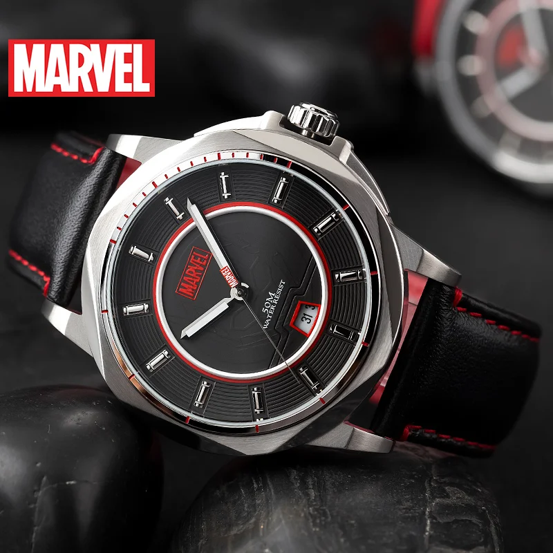 Marvel Avengers Ant For Mans Watch Quartz Fashion Casual New Unisex Wristwatch Stainless Steel Case Super Hero Coated Glass Date