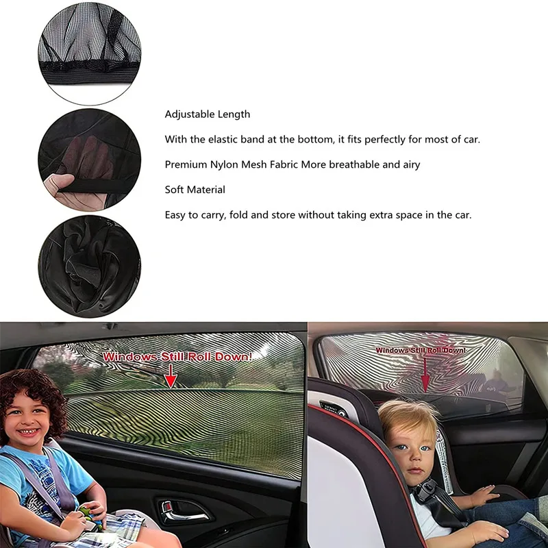 2PCS  Car Window Shade,Car Back forward Window Sun Shade,Sun Glare, and Privacy Protection for Toddler Kids Baby Adult Design