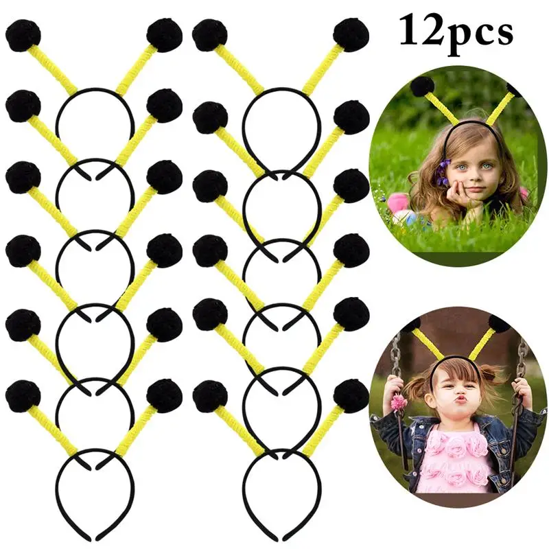 

12pcs Lovely Cartoon Bee Headband Kids Clothing Headband Animal Tentacle Hair Hoop Hair Accessories Halloween Performance Props