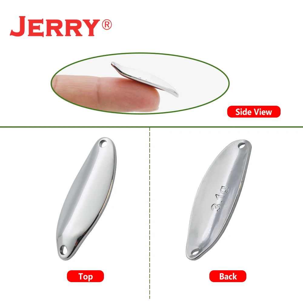 Jerry Unpainted Fishing Spoons Blank Body Metal Lures Lake Area Trout Pike Blinkers Spinner