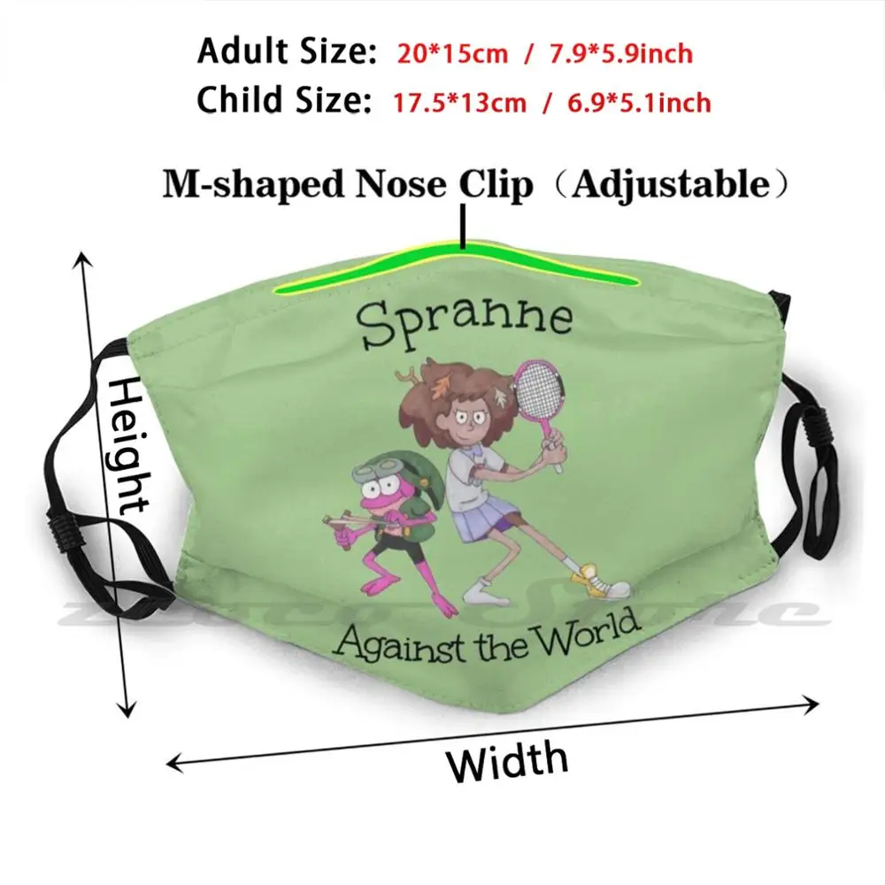 Spranne Gegen Die Welt! Waschbar Trending Angepasst Pm 2,5 Filter Maske Cartoon Frosch Amphibia Amphibien Nette Lustige