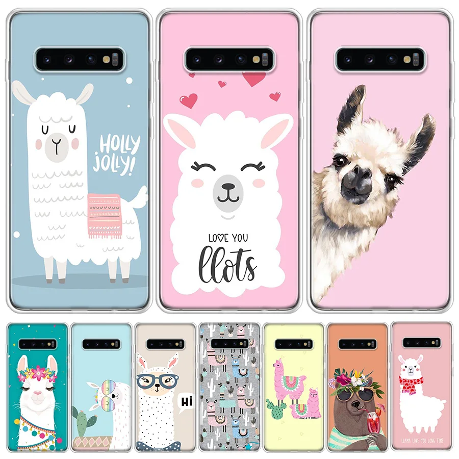 Lama Llama Alpacas Animal Phone Case For Samsung Note 20 Ultra 10 Lite 9 8 Galaxy A9 A8 A7 A6 J8 J6 J4 Plus A90 5G A80 A81 A91 C