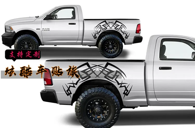 

Car Sticker FOR Dodge Ram Rebel Car Sticker Lahua Ram 1500 Personality Back Cover Color Strip Ram Ram Sticker