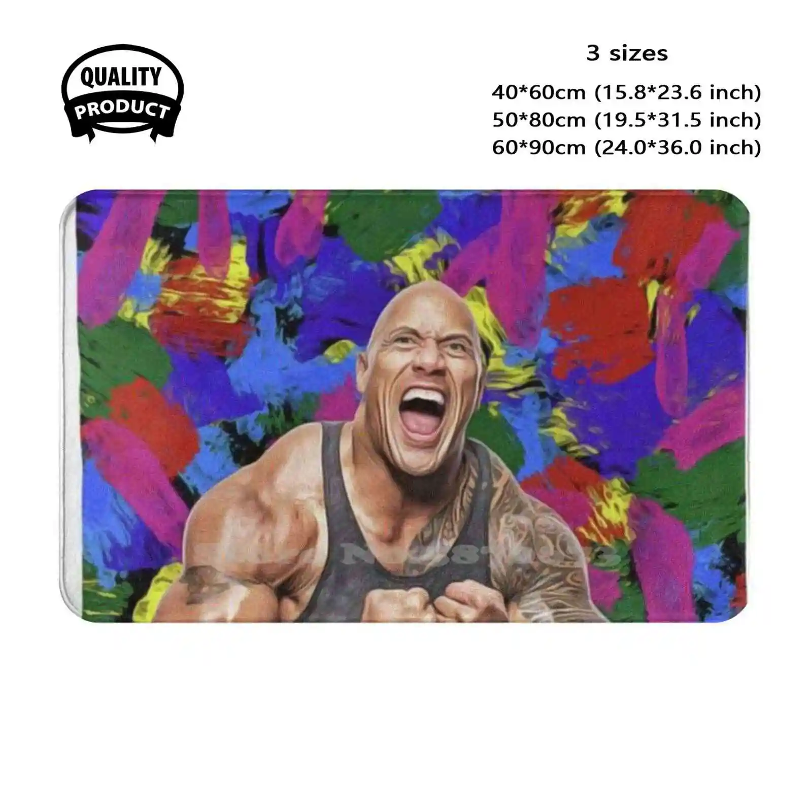 The Rock Soft Cushion Home Carpet Door Mat Car Rug The Dwayne Johnson Actor