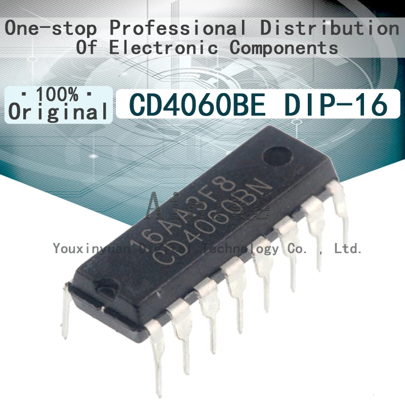 

10/Pcs New Original CD4060 CD4060BE DIP-16 Level 14 binary serial counting IC Chip