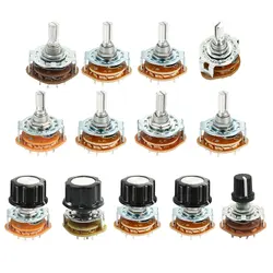 uxcell 2-5pcs Rotary Switch Band Selector 2/3/4 Pole 3/4/6 Position Selectable Single Deck for Electronic Devices