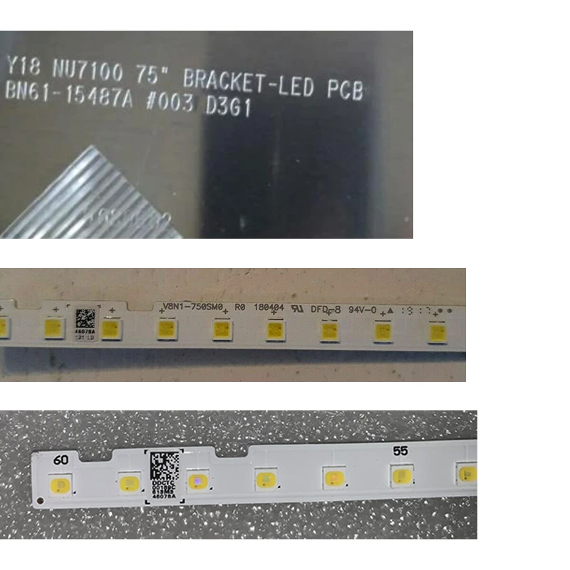 LED Full Array Bars For Samsung LH75QBNEBGC QA75LS03RAK QE75LS03RAU LED Backlight Strips Matrix LED Lamps Lens Bands Tapes Ruler