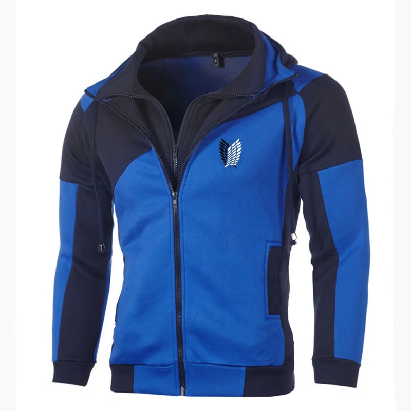 Marka druku atak Titan dres męski zima w stylu Casual, na zamek błyskawiczny bluzy bluzy z kapturem odzież sportowa sport kombinezon z kapturem