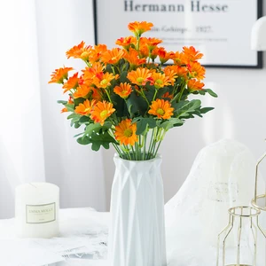 21 헤드 인공 플라워 가을 실크 데이지 부케 장식 꽃병 홈 웨딩 장식 가정용 제품 휴가 파티 DIY 선물 상자 10 최고의 판매 인공 실크 플라워 - №10