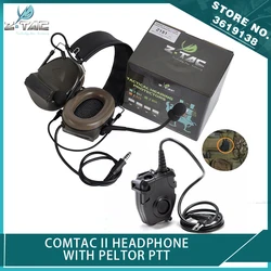 Z-tactical Z-TAC Softair Comtac II zPeltor, auriculares sin función de reducción de ruido, adaptador de auriculares PELTOR PTT Push To Talk