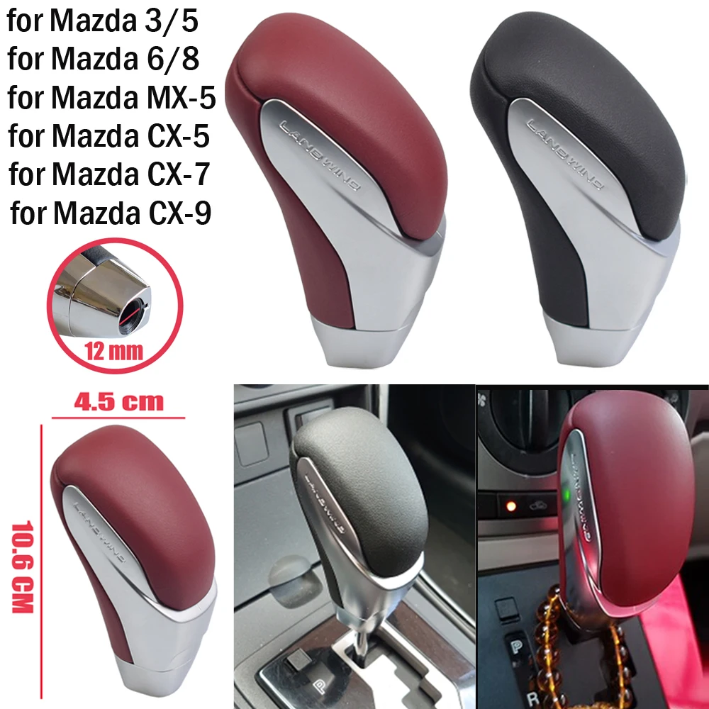 For Mazda 3 BK 2007 2008 2009 year Leather Shift Gear Knob Lever Gaitor Automatic Transmission