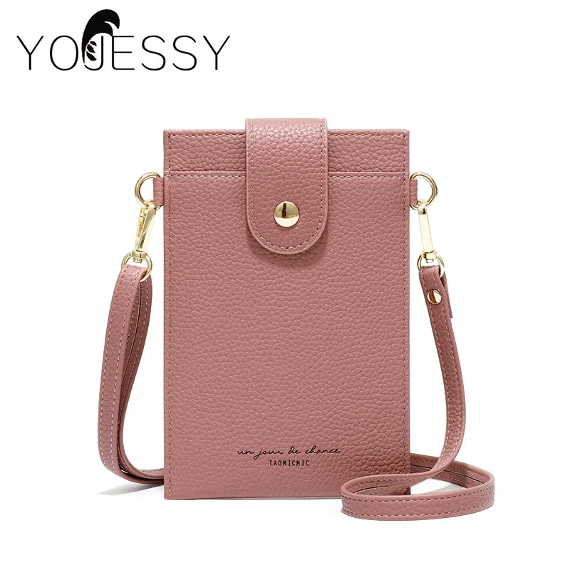 

YOJESSY Women Bag Cell Phone Pocket Pu Leather Ladies Crossbody Bags Purse Female Messenger Bag