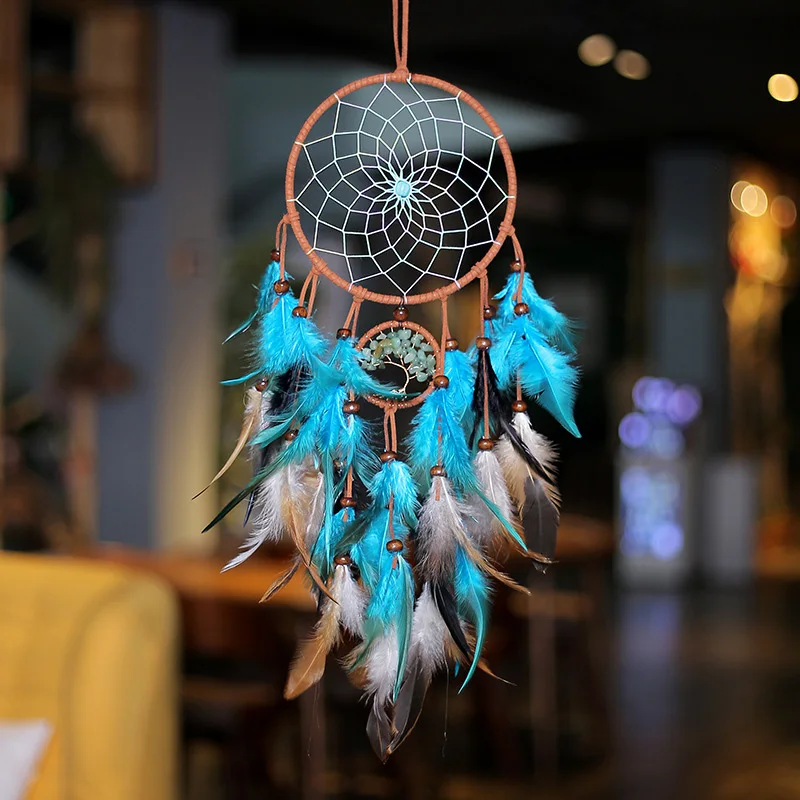 

New Indian retro Life Tree dream nets hanging decoration air decoration Home Decoration gifts pendant 16cm large dream catcher