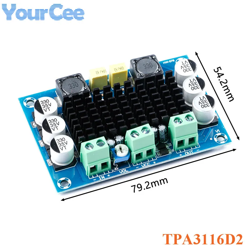 TPA3116D2 100 W Mono Kanal Digital Power Audio Verstärker Board Modul DC 12 V-26 V Große Kapazität Board