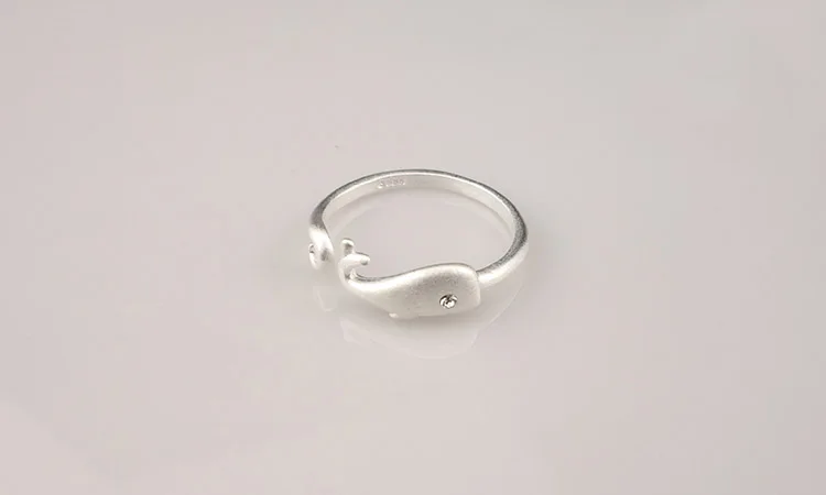 REETI-anillo abierto de Plata de Ley 925 para mujer, joyería con diseño de delfines, para prevenir alergias