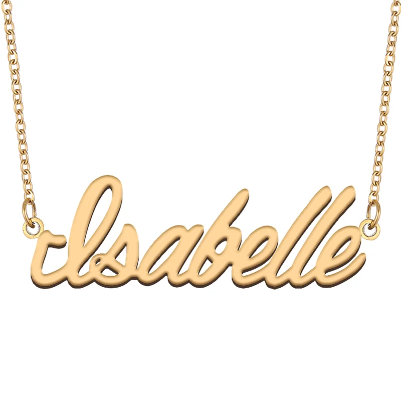 

Necklace with Name Isabelle for His Her Family Member Best Friend Birthday Gifts on Christmas Mother Day Valentine's Day