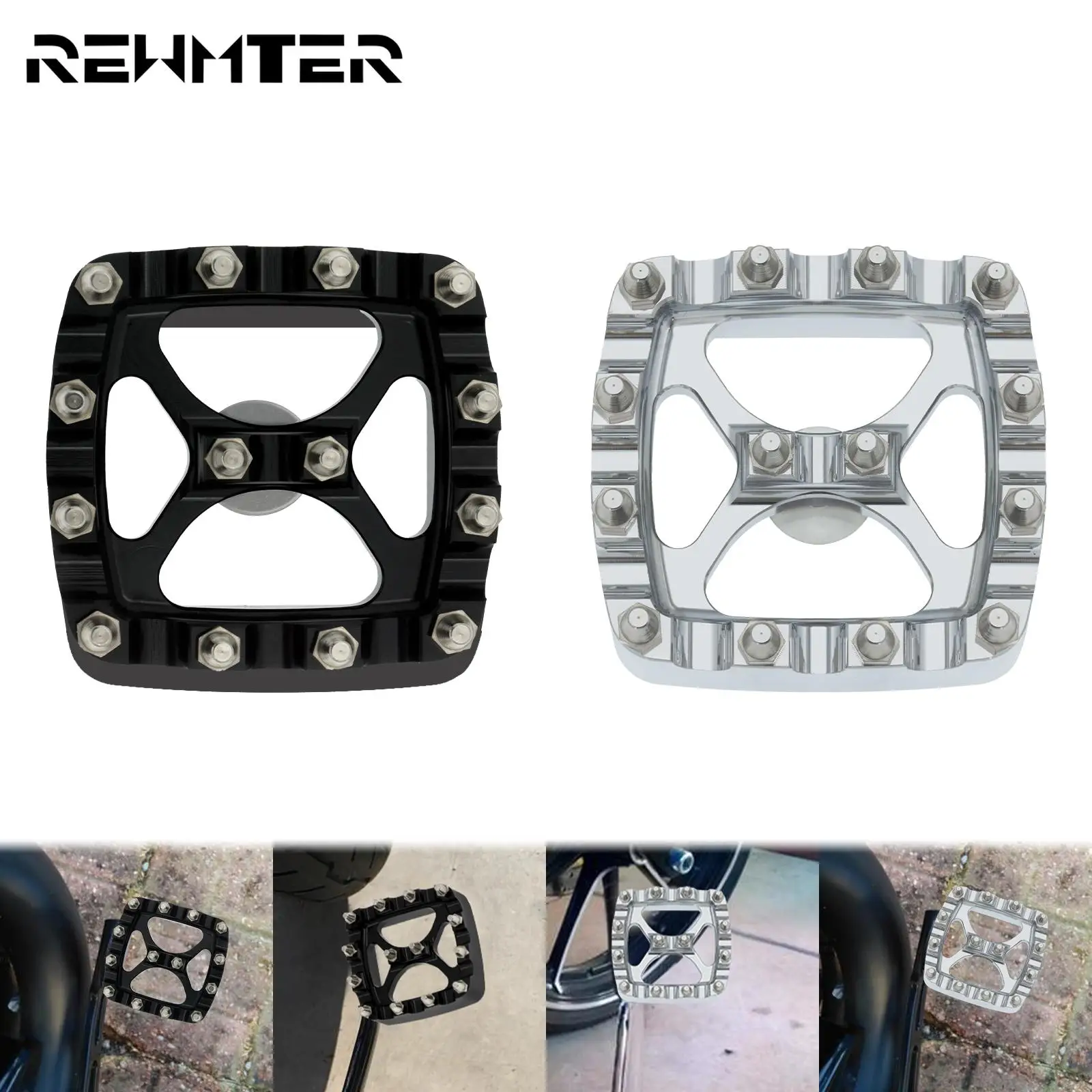 

Motorcycle Footpegs Pedal Pad Small Footrest Brake Pedal Pad Cover For Harley Softail Dyna Fat Bob FXDF Sportster XL 883 1200 XG