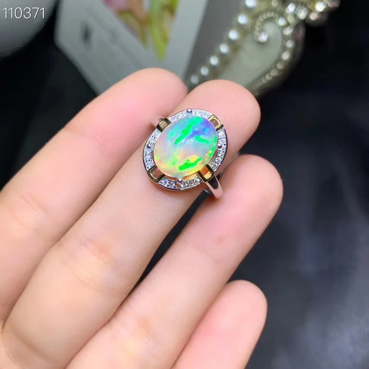 

KJJEAXCMY Boutique fine jewelry 925 sterling silver inlaid natural Gem opal new Woman Girl Female ring popular Support Detection