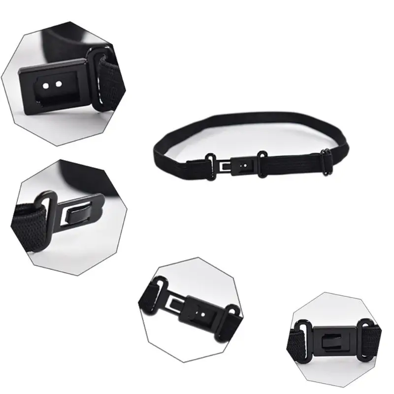 10 Pcs/Set Men Women Kids DIY Accessories Bow Tie Adjustable Polyester Belt with Clip Bowtie Black Elastic Strap Extender Bands