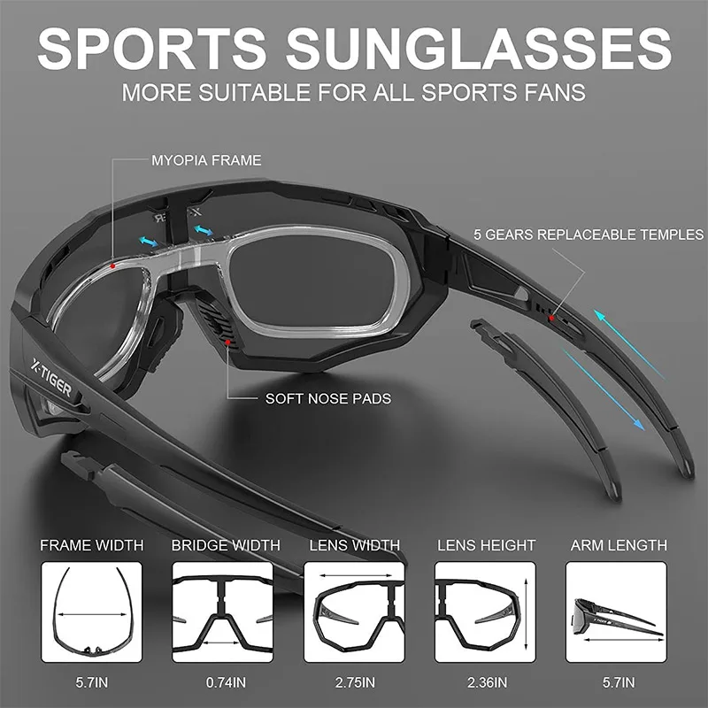 X-TIGER Cycling Glasses Polarized Men Outdoor Sports Mountain Bicycle Sunglasses Photochromic Women Cycling Glasses Accessories