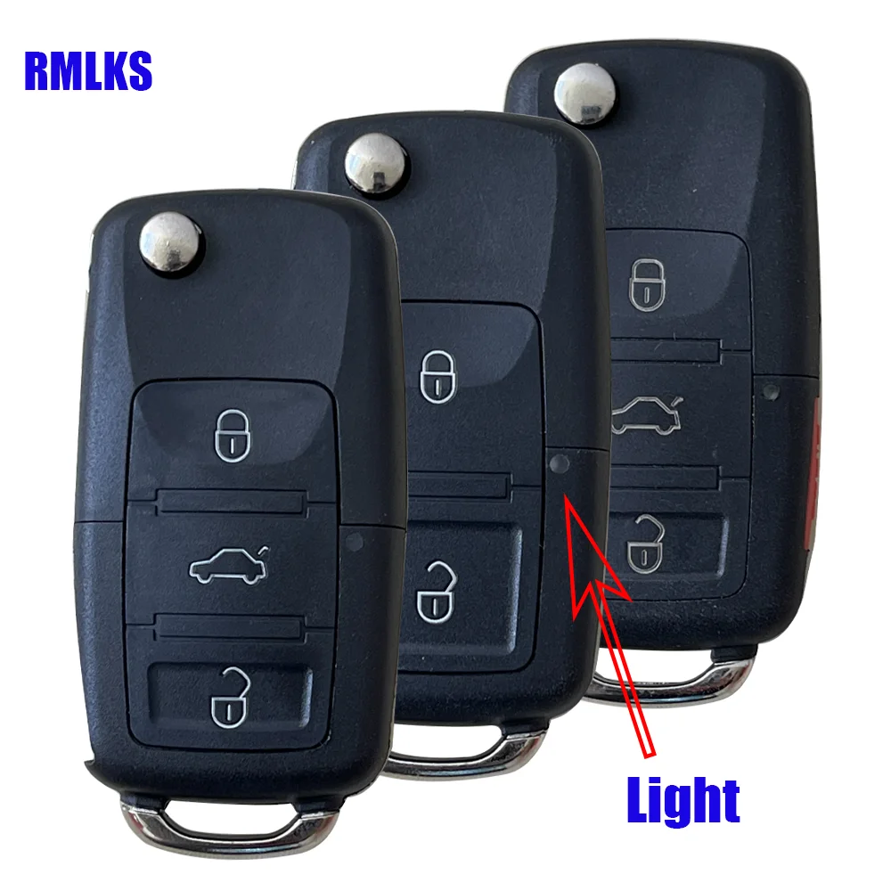 Folding Car Remote Key Flip Key Shell For Volkswagen VW Polo Passat B5 Tiguan Golf Seat Skoda Auto Blank Key 2/3/4 Buttons