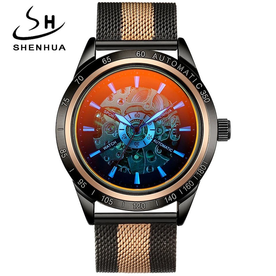 Creative Mechanical Watch Automatic Self Winding Steampunk Skeleton Men Wristwatch Retro Stainless Steel Male Clock montre homme