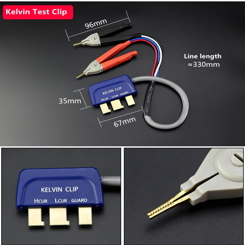 10uΩ分解能_ AC mΩメーター：Kelvin Holder,Clip付き Kelvin Clip ET430 Test Line SMD Patch Component Test Pen Handheld