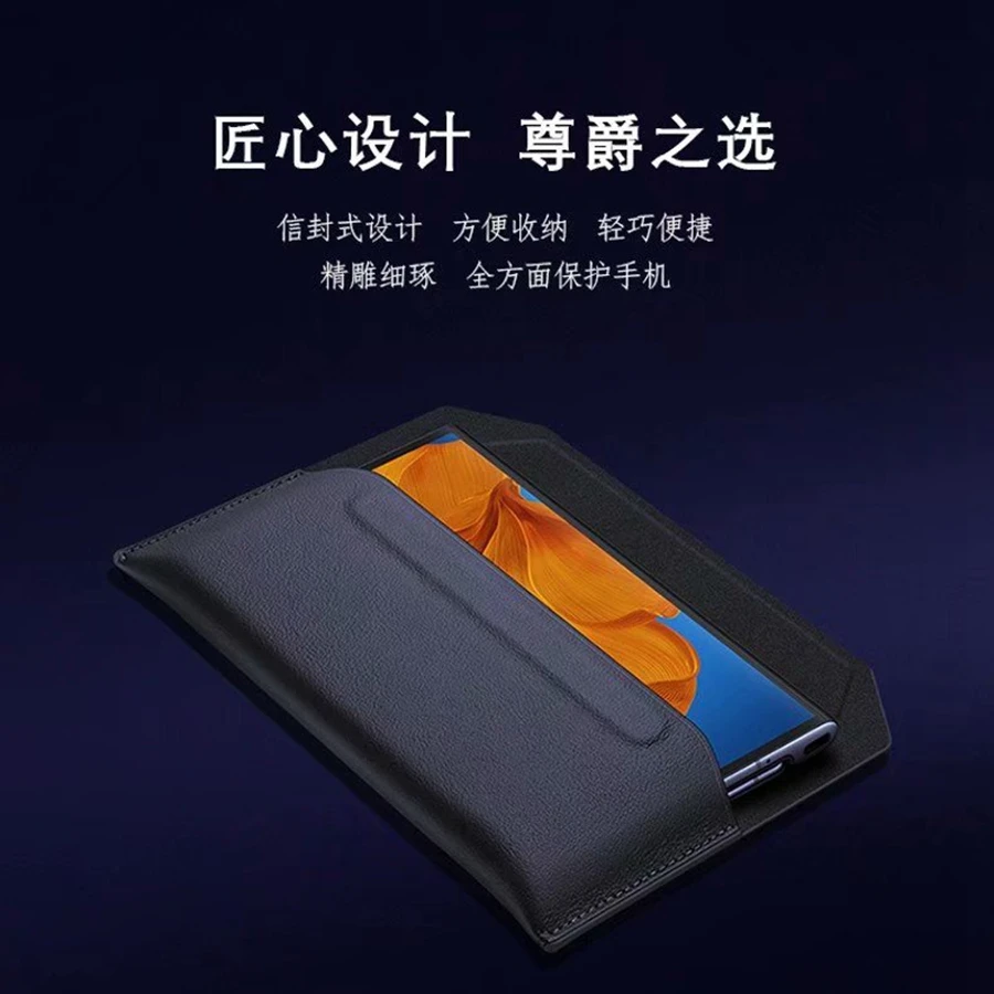 Genuine Leather Case For Samsung Galaxy Flip Z Fold 2 W20 Sleeve Pouch Envelope Magnetic Protective Smart Folding Cover Skin