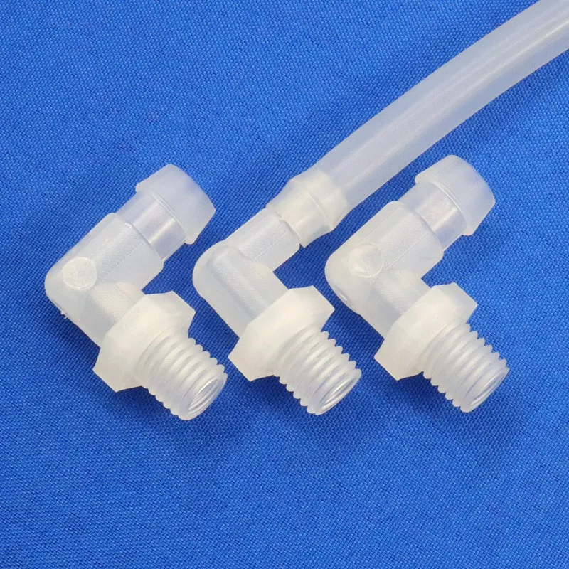 

M12 PP Plastic Male Thread Pipe Fittings Irrigation Adapter Pagoda Elbow Connectors Aquarium Fish Tank Hose Joints, 5-100Pcs