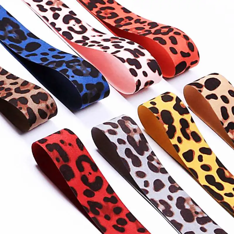 

100 yards/10 yards 25mm/40mm Leopard print Animal Ribbon DIY handmade material headwear Hair bow clothing accessories