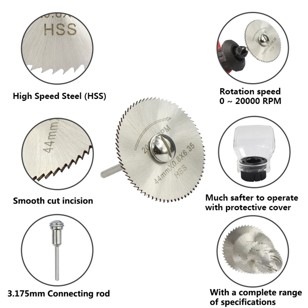 3.175mm hss shank saw blades circular cutting discs with mandrel cut mini  blade